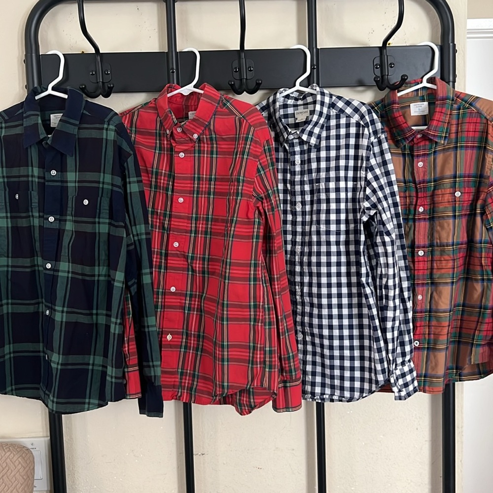 4 long sleeve button down Crewcuts shirts